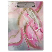 Pastell Pink Abstrakte Kunst am Canvass Klemmbrett (Vorderseite)