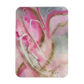 Pastell Pink Abstrakte Kunst am Canvass Magnet (Vertikal)