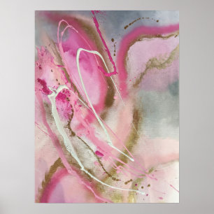 Pastell Pink Abstrakte Kunst am Canvass Poster