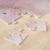 Pastell Pink Abstrakte Kunst am Canvass Puzzle (Seite)