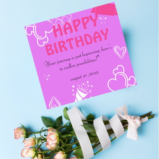 Pastell Pink Birthday Bliss Servietten