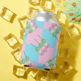 Pastell Pink Blau Karierte Dango Cooler Dosenkühler