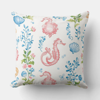 PASTELL PINK BLAU WEIß NAUTISCHES THEMA KISSEN