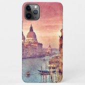 Pastell Pink Blauer Venedig Kanal Grande Wasserfar iPhone Hülle (Rückseite)