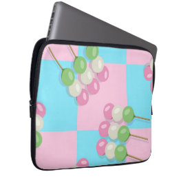 Pastell Pink Blue Checkered Dango Electronics Bag Laptopschutzhülle