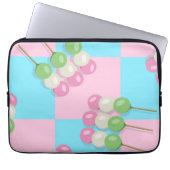 Pastell Pink Blue Checkered Dango Electronics Bag Laptopschutzhülle (Vorderseite)