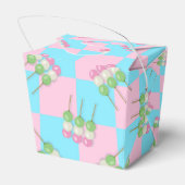 Pastell Pink Blue Checkered Dango Gevor Box Geschenkschachtel (Rückseite)