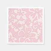 Pastell Pink Blume Kunst Serviette (Vorderseite)