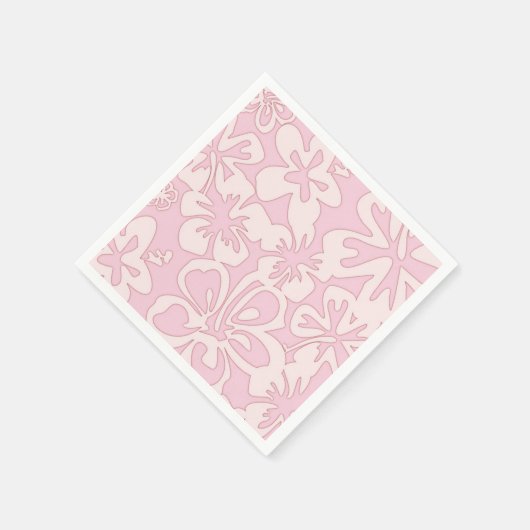 Pastell Pink Blume Kunst Serviette (Ecke)