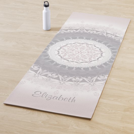 Pastell Pink Blush Mandala Monogram Yogamatte (Beispiel)