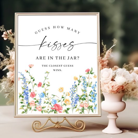 Pastell Pink Bohemische Wildblumen Mimosa Bar Poster