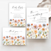 Pastell Pink Boho Wildblumen Bridal Game Card Einladung