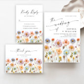 Pastell Pink Boho Wildblumen Bridal Game Card Einladung