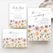 Pastell Pink Boho Wildblumen Bridal Game Card Einladung