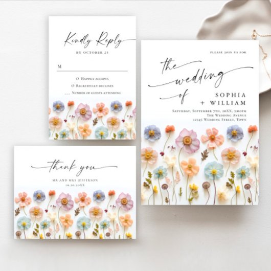 Pastell Pink Boho Wildblumen Bridal Game Card Einladung