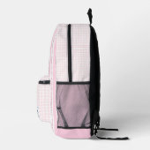 Pastell Pink Bow und Blume Coquette Individuelle N Bedruckter Rucksack (Rechts)