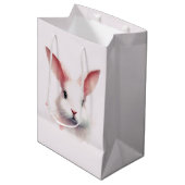Pastell Pink Bunny Gift Bag Mittlere Geschenktüte (Vorderseite Schrägansicht)