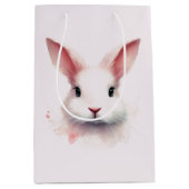 Pastell Pink Bunny Gift Bag Mittlere Geschenktüte (Vorderseite)