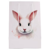 Pastell Pink Bunny Gift Bag Mittlere Geschenktüte (Rückseite)