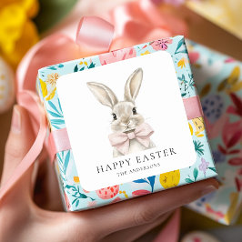 Pastell Pink Bunny Oaster Sticker