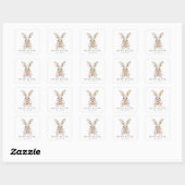 Pastell Pink Bunny Oaster Sticker (Blatt)