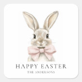 Pastell Pink Bunny Oaster Sticker (Vorderseite)