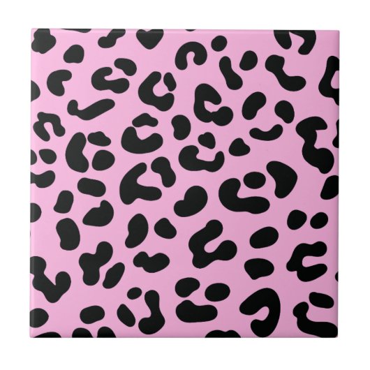 Pastell Pink Cheetah Print Fliese (Vorderseite)