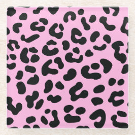 Pastell Pink Cheetah Print Glasuntersetzer