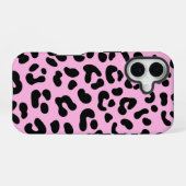 Pastell Pink Cheetah Print iPhone 16 Hülle (Rückseite (Horizontal))