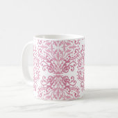 Pastell Pink Damask Tasse (Vorderseite Links)