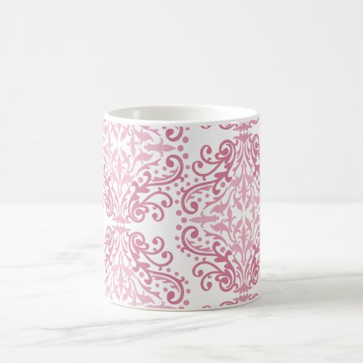 Pastell Pink Damask Tasse (Mittel)
