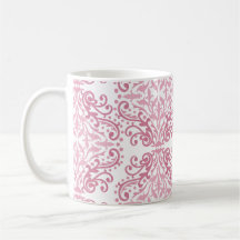 Pastell Pink Damask Tasse