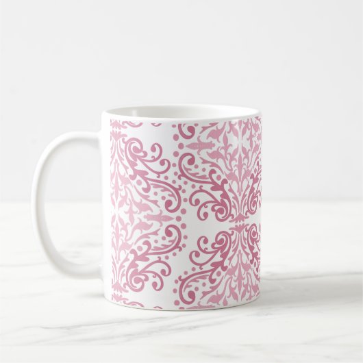Pastell Pink Damask Tasse (Links)