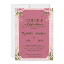 Pastell Pink Double Joint Twin Geburtstag