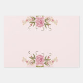 Pastell Pink Double Joint Twin Geburtstag Geschenkpapier Set (Vorderseite 2)