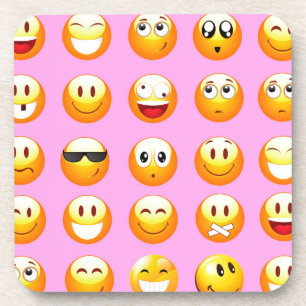 Pastell-Pink-Emoji Getränkeuntersetzer