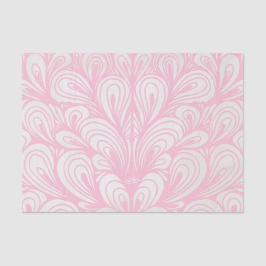 Pastell Pink Feather Decoupage Seidenpapier (Vorderseite)