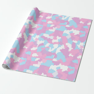 Pastell Pink Feminine Abstrakt Camouflage Muster Geschenkpapier
