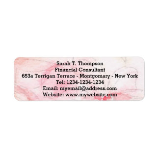 Pastell Pink Floral Aquarelletiketten
