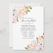 Pastell Pink Floral Baby oder Brautparty per Post Einladung (Vorderseite)
