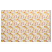 Pastell-Pink-Gelbe Patchwork-Vintage-Decke Stoff (Fat Quarter (45,7 x 55,9 cm))