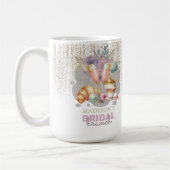 Pastell Pink Gold Glitzer Bridal Brunch Foto Kaffeetasse (Links)