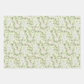 Pastell Pink Green Floral Geschenkpapier Set (Vorderseite 3)