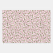 Pastell Pink Green Floral Geschenkpapier Set (Vorderseite 2)
