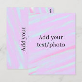 Pastell pink grün Foto Text Wasserfarbe Retro  Postkarte (Vorne/Hinten)