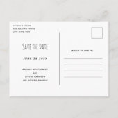 Pastell Pink & Imitate Glitzer Boho Rain Save the  Einladungspostkarte (Rückseite)