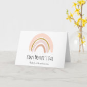 Pastell Pink & Imitate Glitzer Boho Rainbow Karte (Gelbe Blume)