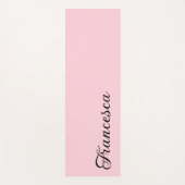 Pastell Pink Kalligraphie Name | Stilvoll einfach Yogamatte (Vorderseite)