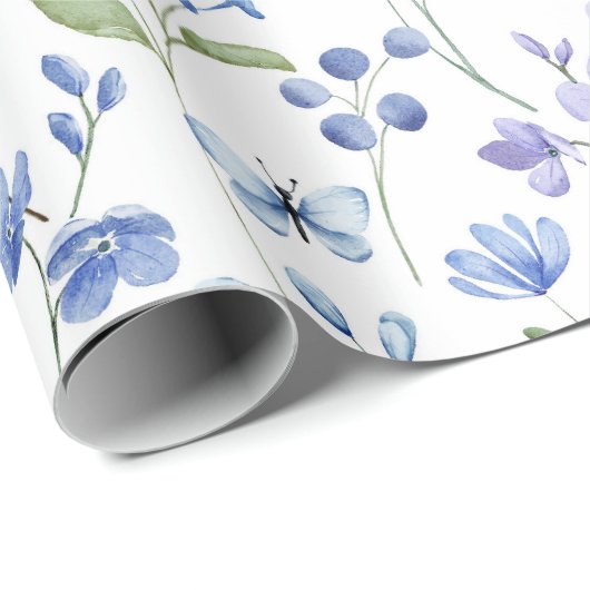 Pastell Pink Lavender Frühlingsfloral Geschenkpapier (Rolleneckpunkt)