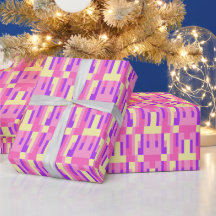 Pastell-Pink-Lila geometrisches Pixel-Block-Muster
